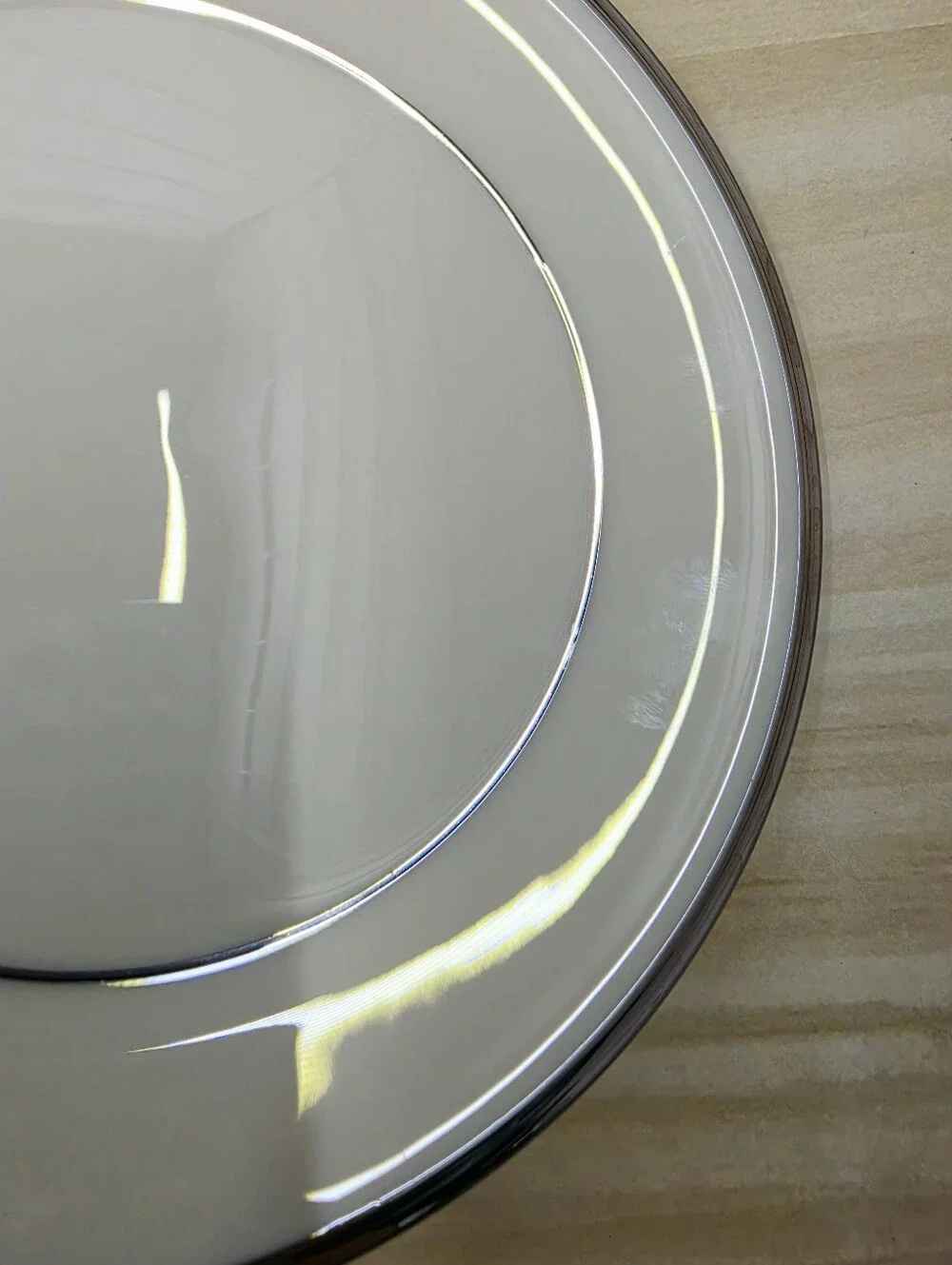 Lenox Solitaire Pattern Bread & Butter Plate Platinum Rim Dimension Collection